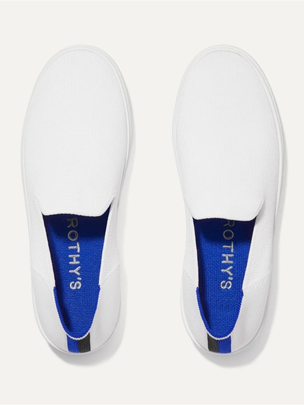 Rothy's White Slip-On Knit Shoe - Picture 2 of 9